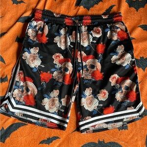 Flower Skull Men's Shorts